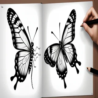 drawing butterfly