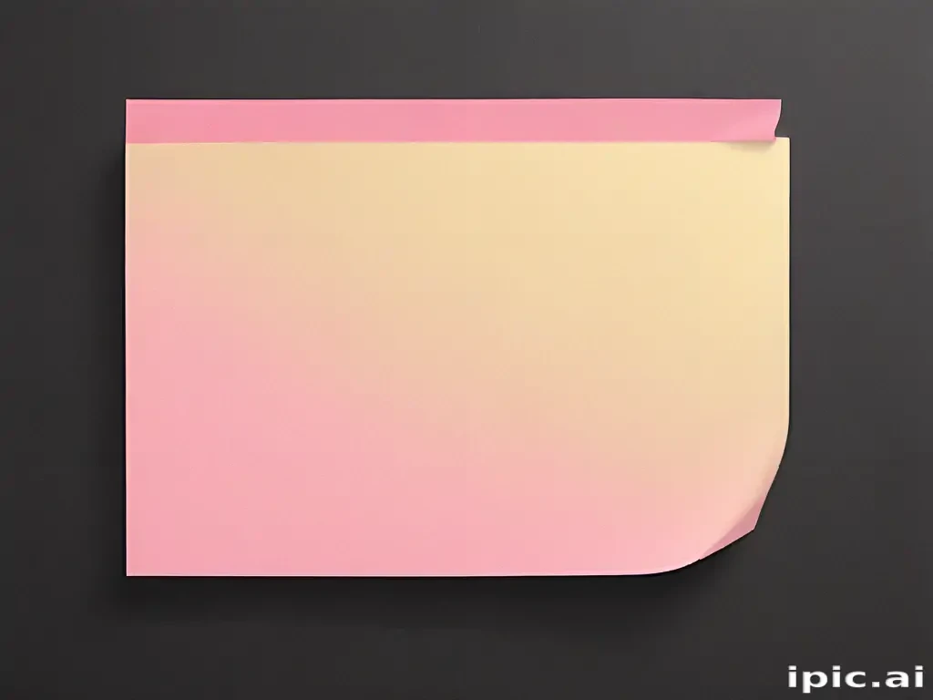 sticky note with transparent background