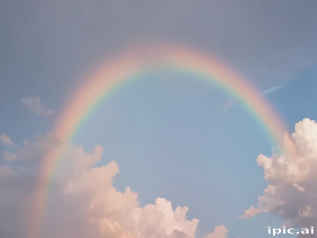 pastel coloured rainbow