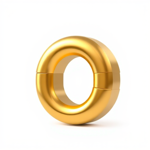 Create a high-resolution 3D rendering of a glossy golden letter "r" with soft highlights and shadows, using a DSLR camera with a 50mm lens, f/1.8 aperture, ISO 100, and a shallow depth of field, set against a clean white background.