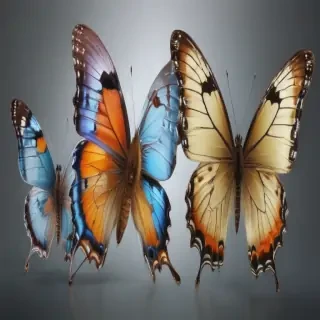 butterflies transparent