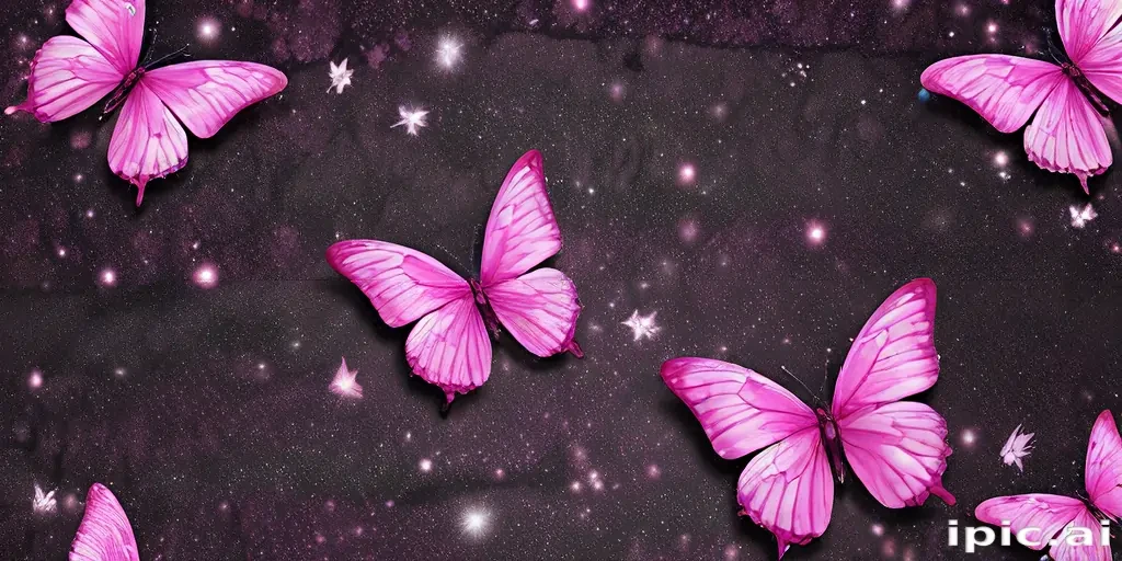 glitter pink butterfly wallpaper