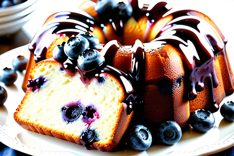 blueberry sour cream pound cake