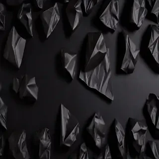 crumpled black paper