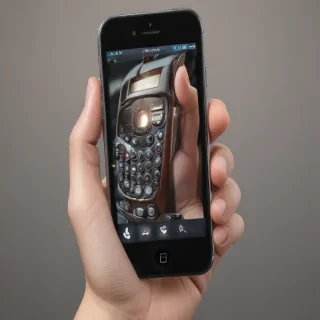 hand holding phone png