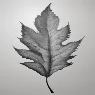 leaf clip art black and white
