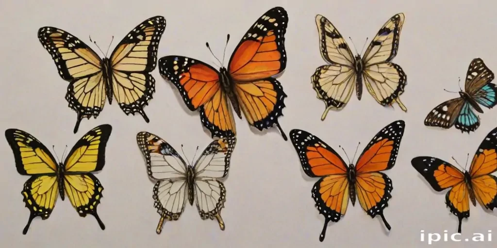 pictures of butterflies to draw