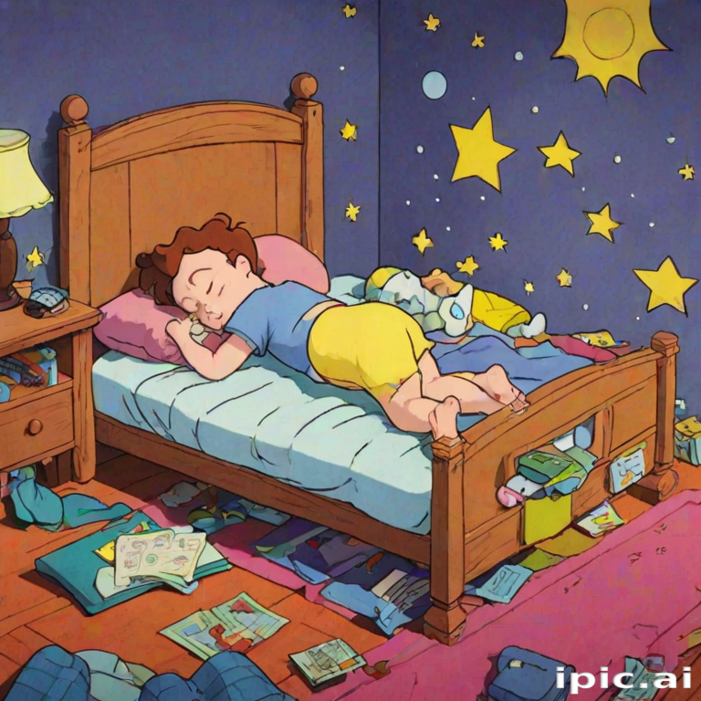 sleeping in cartoons