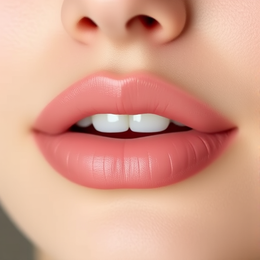 Hydrating nude pink lips with a satin finish, christened "Dewy Dawn," offering a natural-looking tint and nourishing properties for all-day comfort