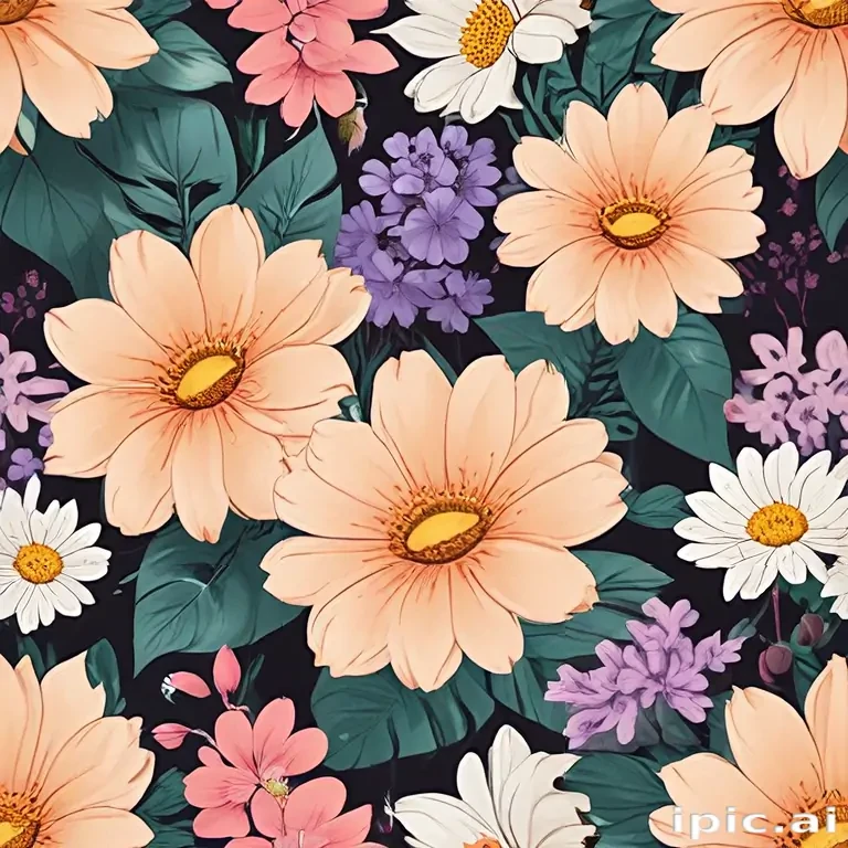 cartoon flowers aesthetic