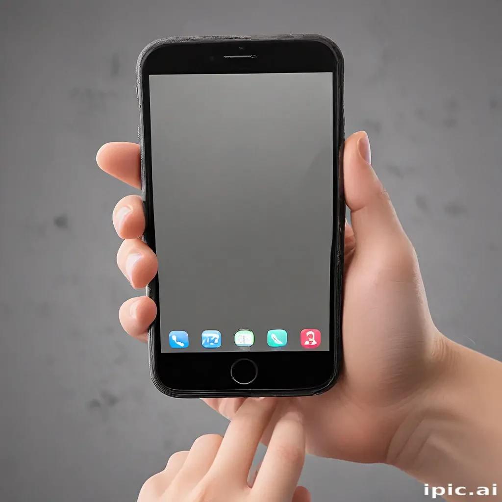 hand holding phone png