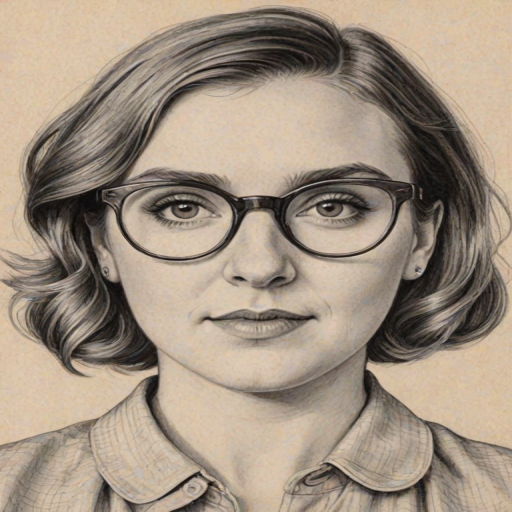 Charming Lena Dunham, pencil sketch, portrait of Attractive woman 1933s in glasses, hair style beatnik, outline, clear lines, fine lines, 8k