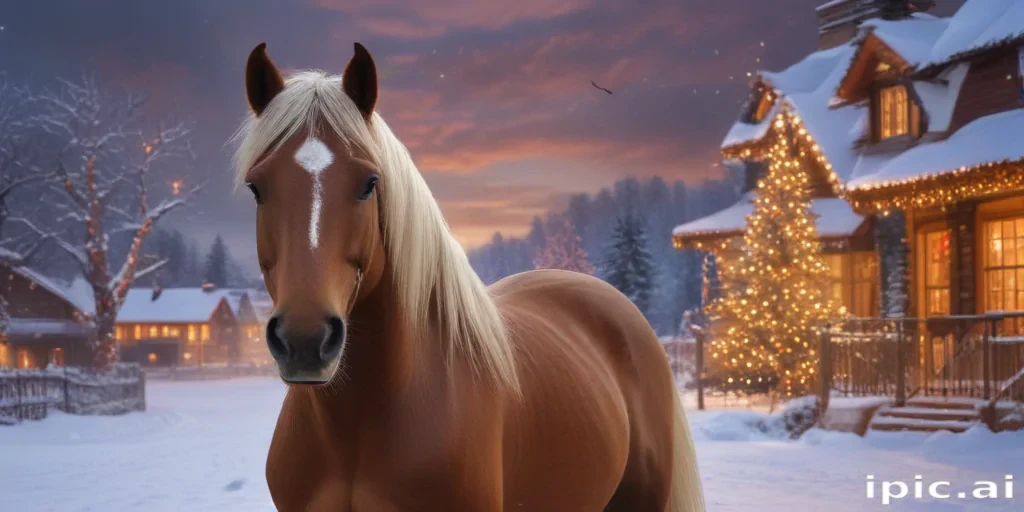 merry christmas images with horses