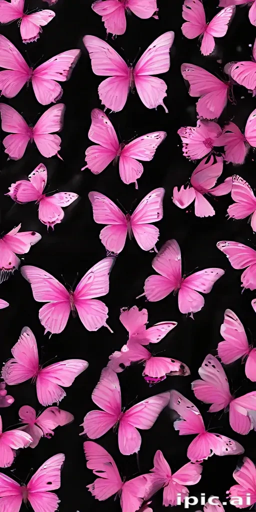 images of pink butterflies