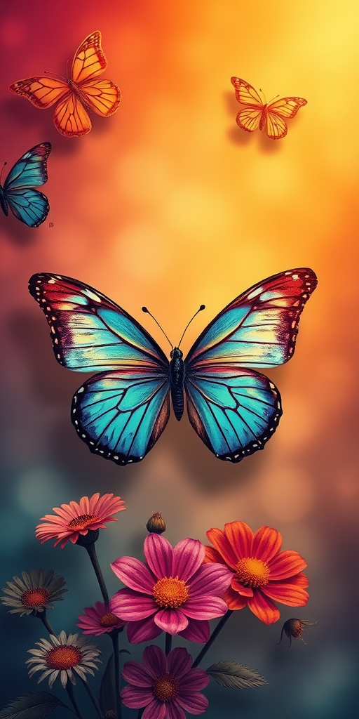 wallpaper iphone butterfly