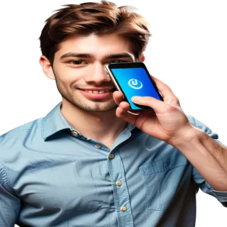 hold phone png