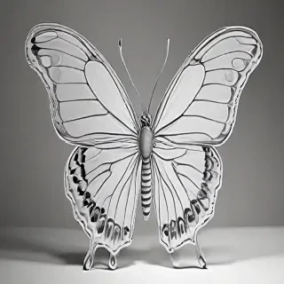 outline drawing of a butterfly