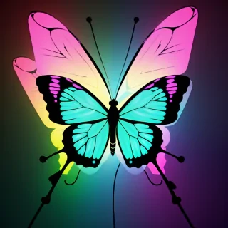 neon butterfly wallpaper