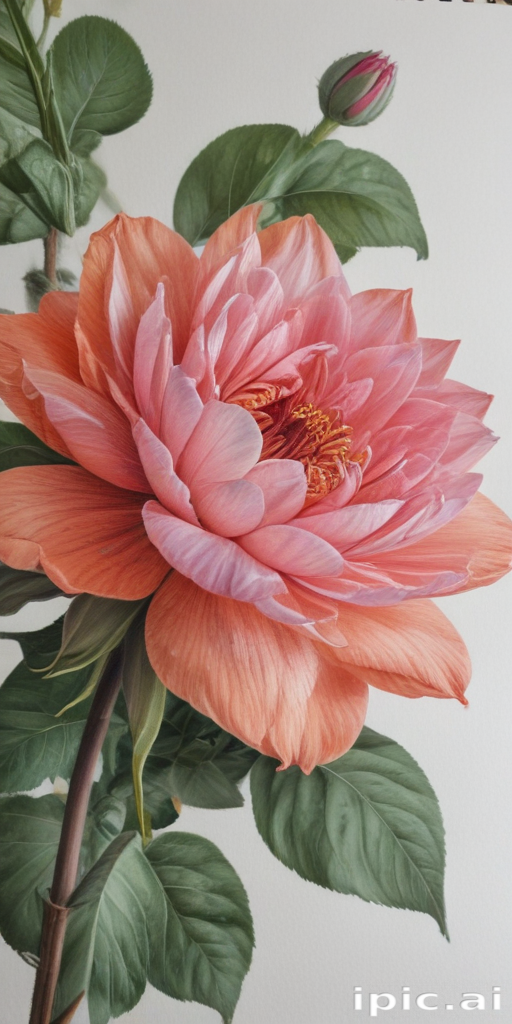 Vibrant Pink Flower Blooming Amidst Lush Green Leaves in Soft Light