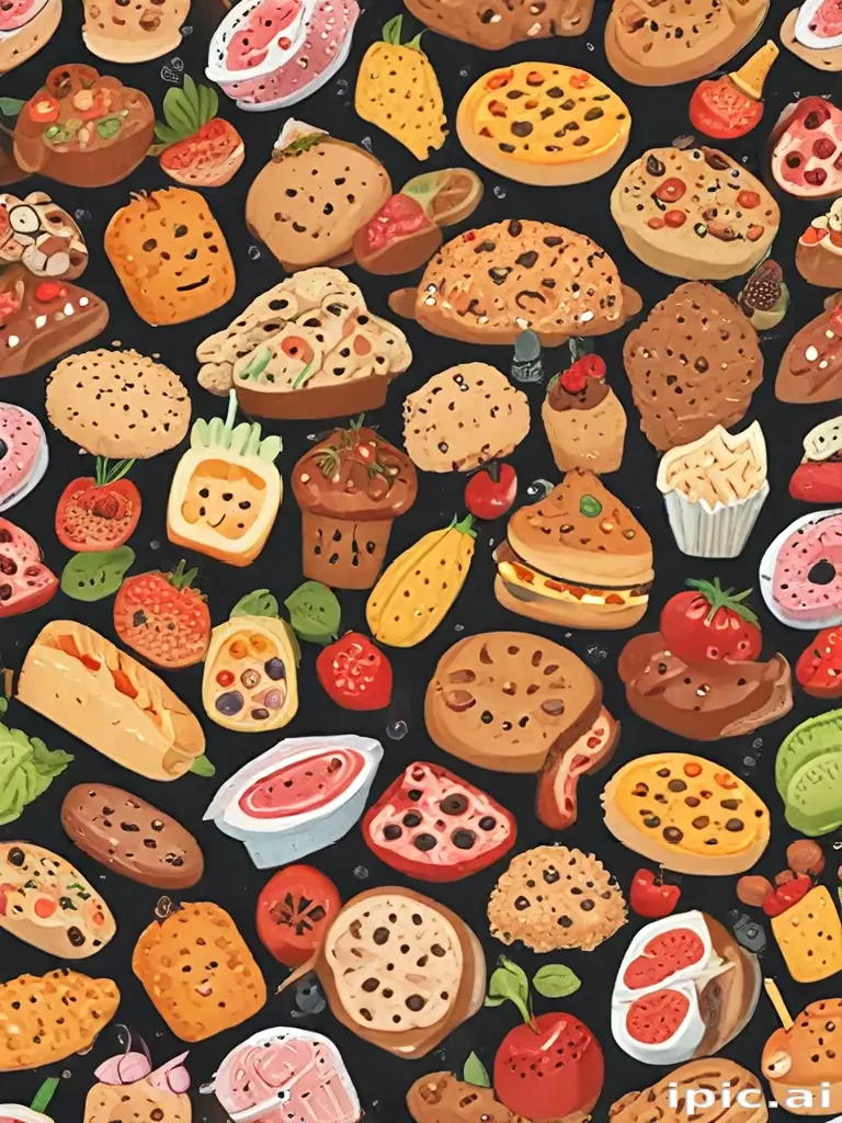 animated food