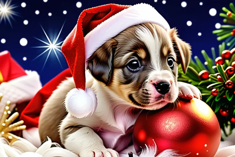 christmas puppy wallpaper