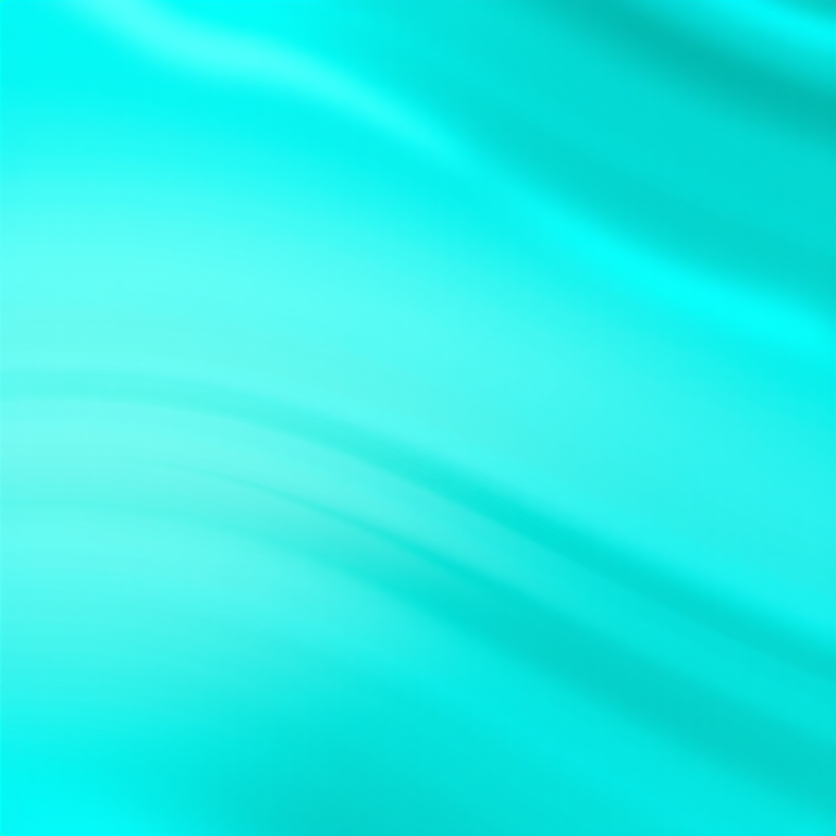 create a smooth flowing abstract background with a turquoise color gradient, using a DSLR camera with a 50mm lens, aperture set to f/2.8, shutter speed at 1/125s, and a focus on long exposure to capture motion blur, shot from a high angle for dynamic depth.