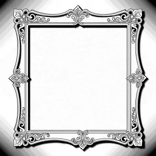 frame clipart black and white