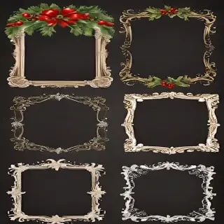 christmas clip art frames