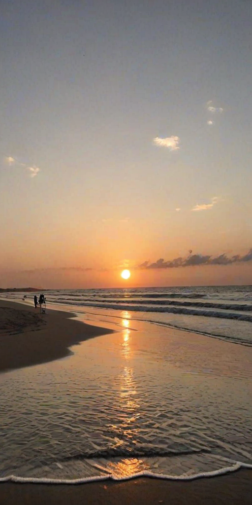 sun set on beach