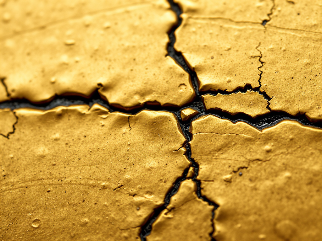 high-resolution texture of an aged gold surface with subtle cracks and uneven shading, macro lens, f/8 aperture, ISO 100, soft natural lighting, DSLR camera