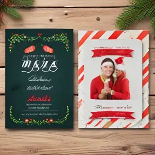 christmas card template psd