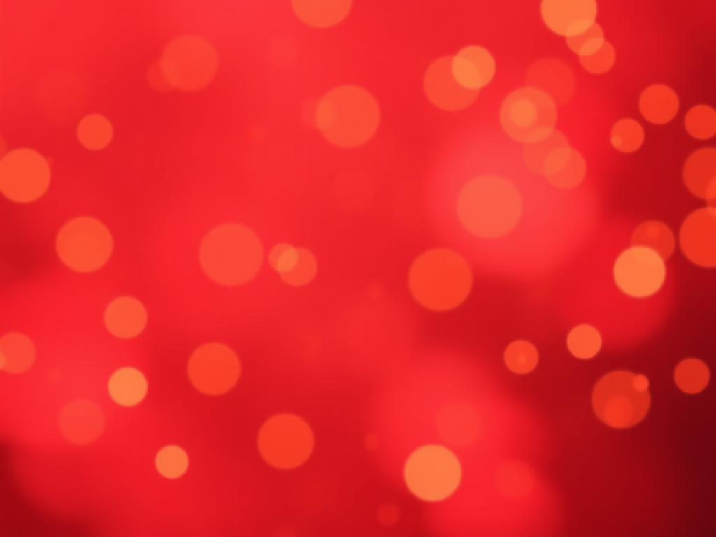 Generate an image featuring a soft, blurred background with a rich red hue. Include glowing golden particles scattered throughout, creating a warm and festive atmosphere. The overall effect should be dreamy and inviting, perfect for a celebratory theme.