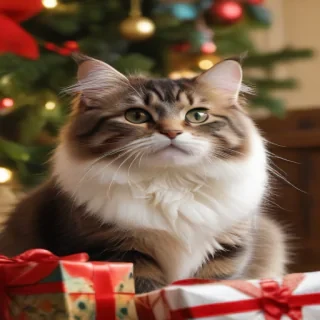 pictures of cats for christmas