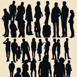 people silhouettes