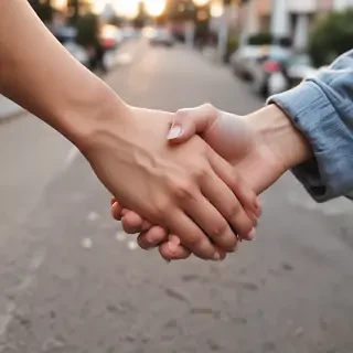 couple holding hands aesthetic