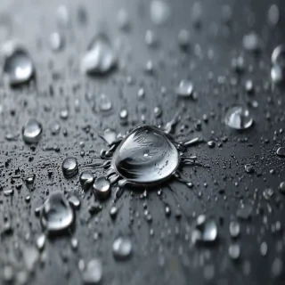 water droplets transparent