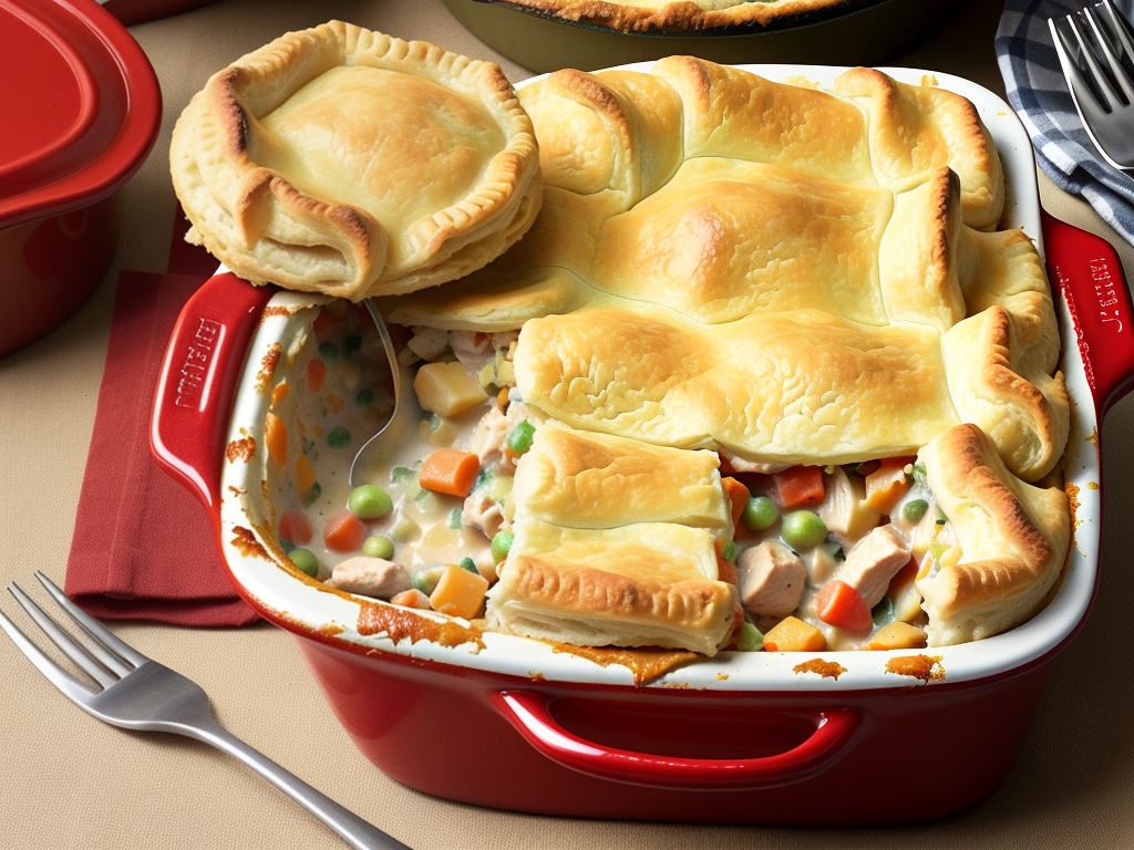 chicken pot pie casserole with red lobster biscuits