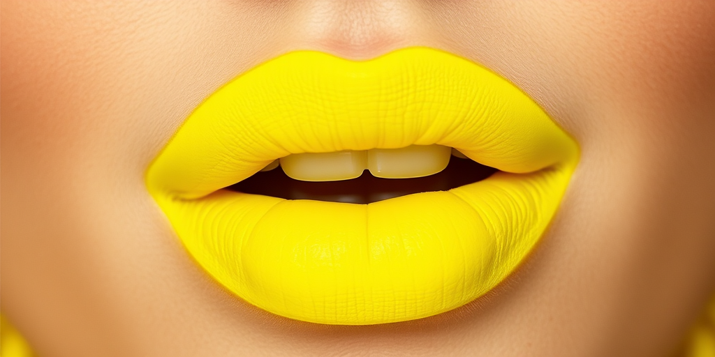 Neon yellow lips with a matte texture, "Electric Citron" offers a bold and daring color choice with a perfectly smooth and even application