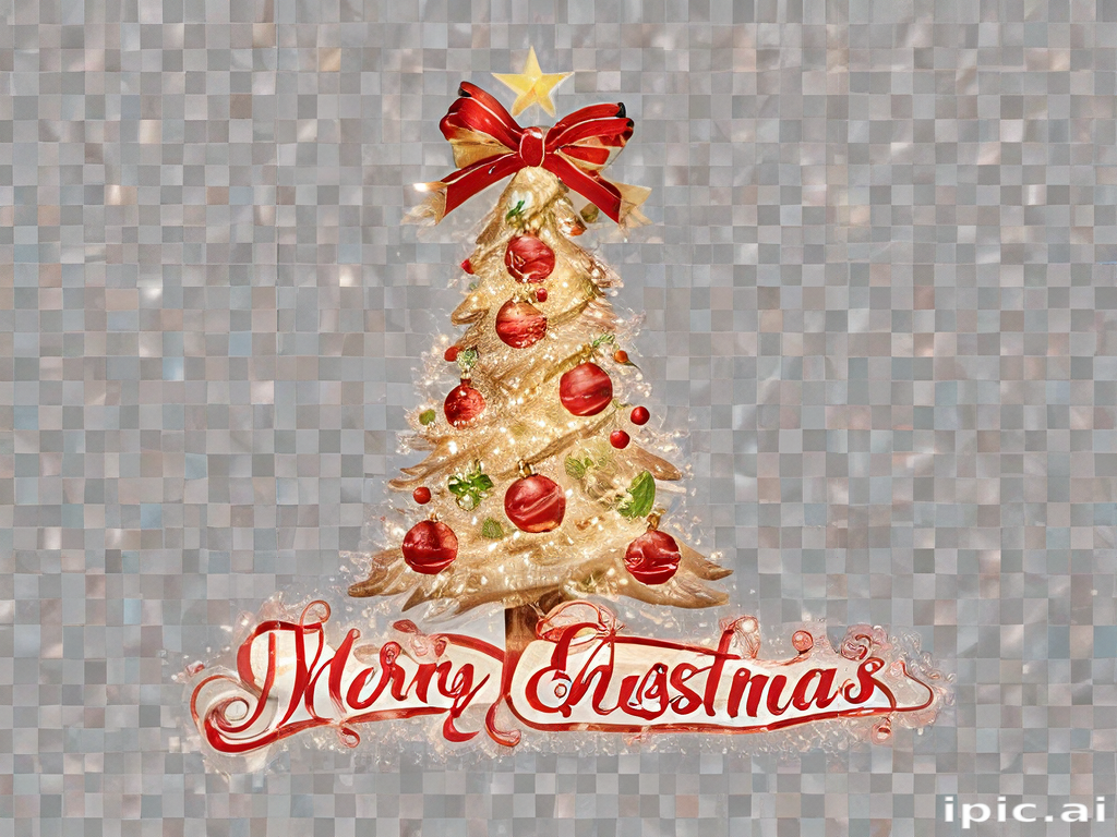 Festive Christmas Tree with Ornaments and a Bright Star on Top
