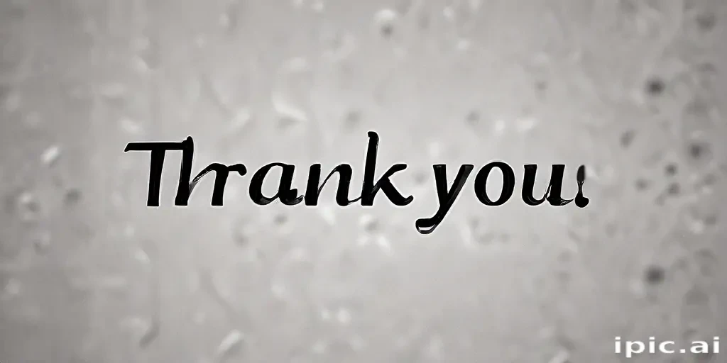 thank you in black and white
