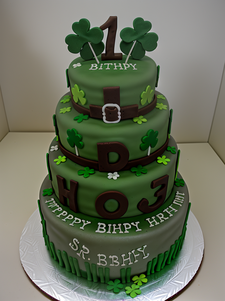 st patricks day birthday cake