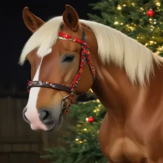 pictures of christmas horses