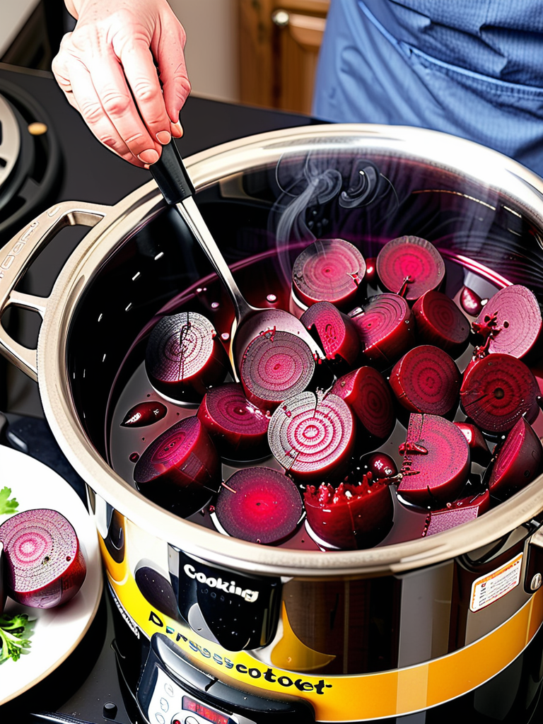 cooking beetroot in a pressure cooker