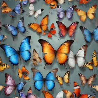 butterflies transparent background