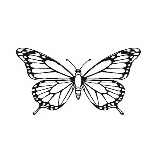 butterfly drawing outline