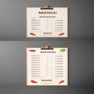 menu mockup free