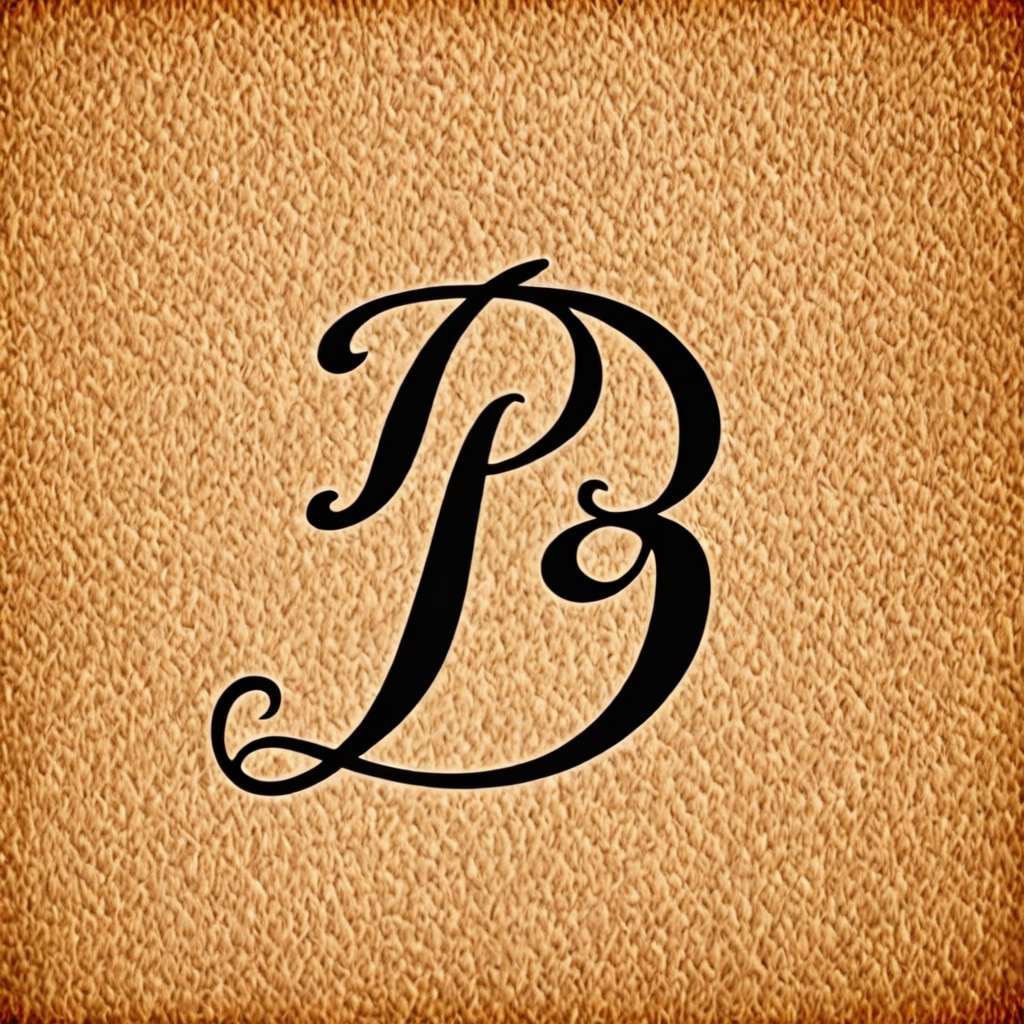 The cursive letter B engraved in a cirkel for a profile picture