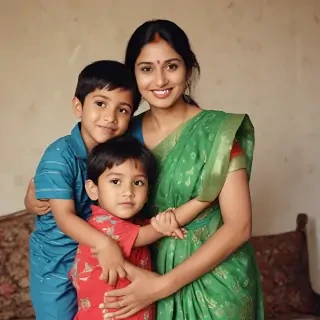 indian mom and son