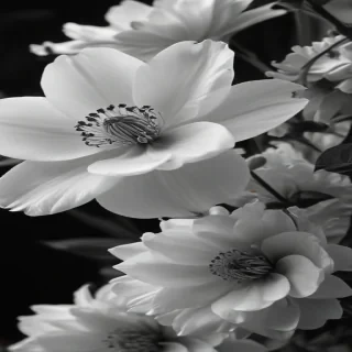 flower images black and white