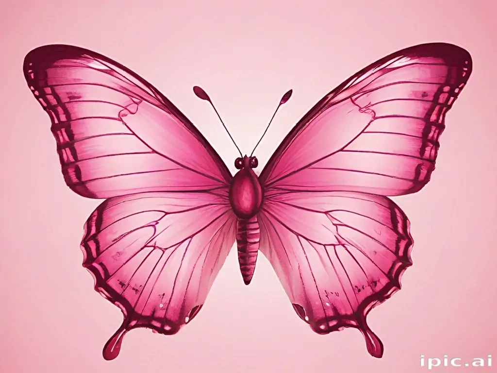 pink butterfly clipart